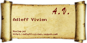 Adleff Vivien névjegykártya